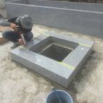 桑名市佛眼院　永代供養墓工事　㉜合祀塔基礎石設置